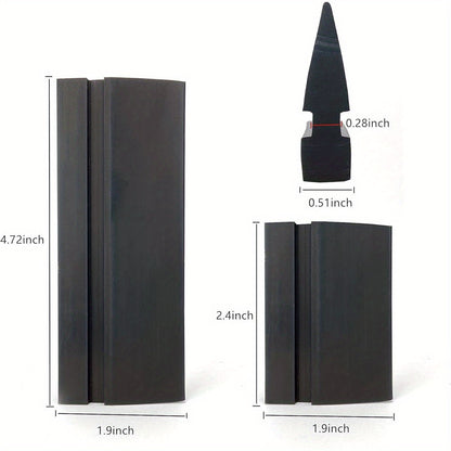 2piece DIY Mini Silicone Squeegee Window Tint Squeegee for for Window Glass, Mirror, Shower and Sink - Black
